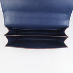 Hermes Calf Leather Message Bag H020 Dark Blue Golden