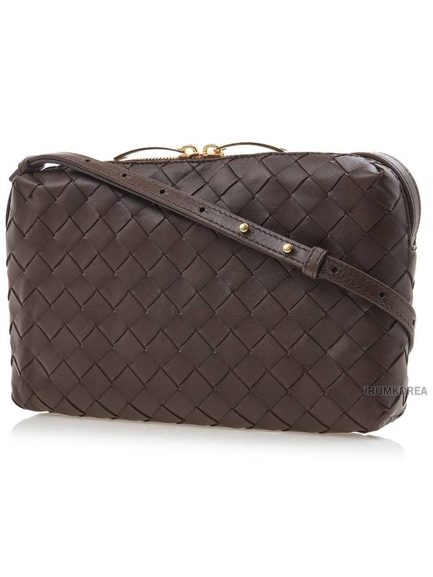 Bottega Veneta Intrecciato Leather Cross Bag Brown
