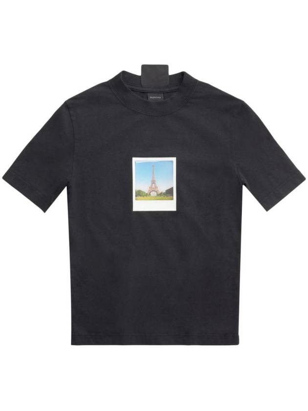 Balenciaga polaroid print stretch design t-shirt 745019TOVC7