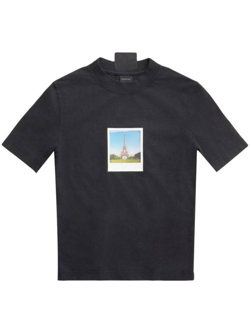 Balenciaga polaroid print stretch design t-shirt 745019TOVC7