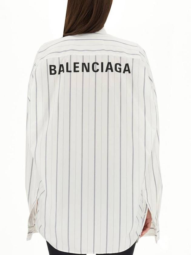 Balenciaga Shirt 725395 TOM06 9167 WHITE NAVY