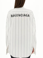 Balenciaga Shirt 725395 TOM06 9167 WHITE NAVY