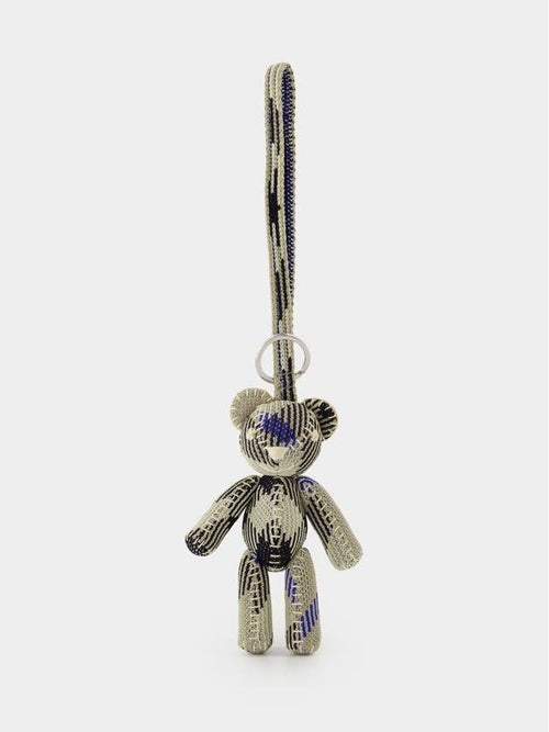 Burberry Knit Tom Keychain - Burberry - Cotton - Neutral