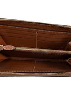Burberry Check Zip Around Long Wallet Archive Beige