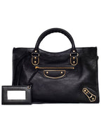 Balenciaga Classic Metallic Edge City Tote Bag Black