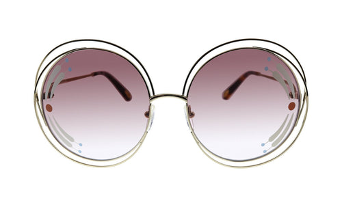 Chloe CE114SRI Gold Round Sunglasses