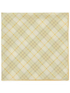 Burberry Checked Silk Scarf Wheat