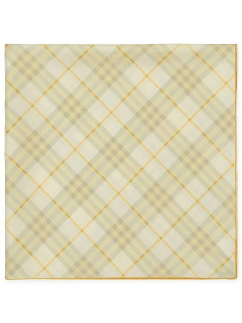 Burberry Checked Silk Scarf Wheat