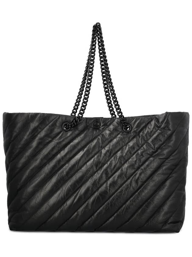 Balenciaga Crush Large Quilted Carry All Tote Bag Black