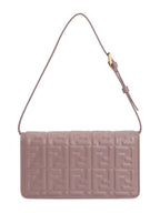 Fendi FF Baguette Nappa Leather Long Wallet Pink