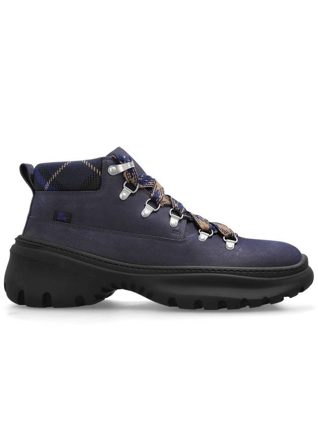 Burberry Burberry Suede Ankle Boots Scoot, Men's, Navy Blue