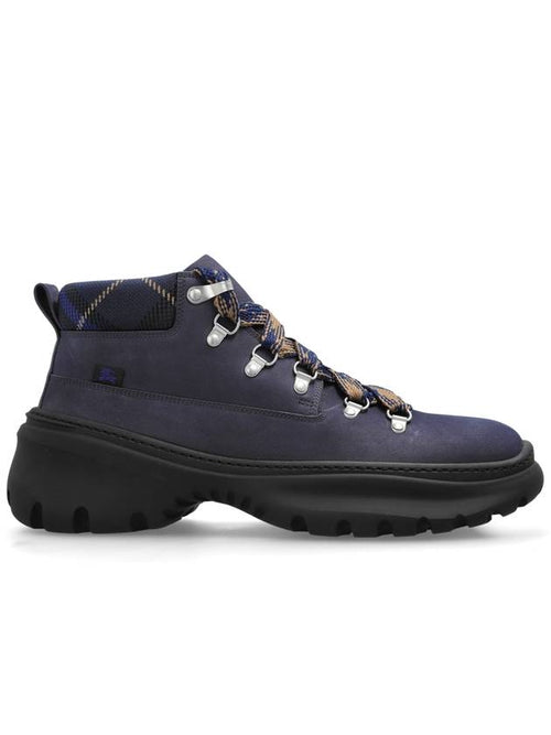 Burberry Burberry Suede Ankle Boots Scoot, Men's, Navy Blue