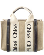 Chloe Woody Mini Canvas & Leather Tote
