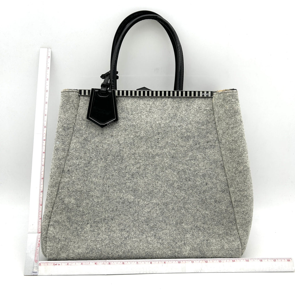 Fendi Felt 2Jours Large - Grey Totes, Handbags fe8822gg