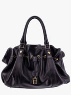 CELINE Medium Abbey Supple Calfskin Tote Bag Black
