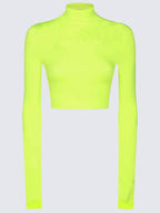 Balenciaga Crop Long Sleeve Neck Polar Fluo Yellow