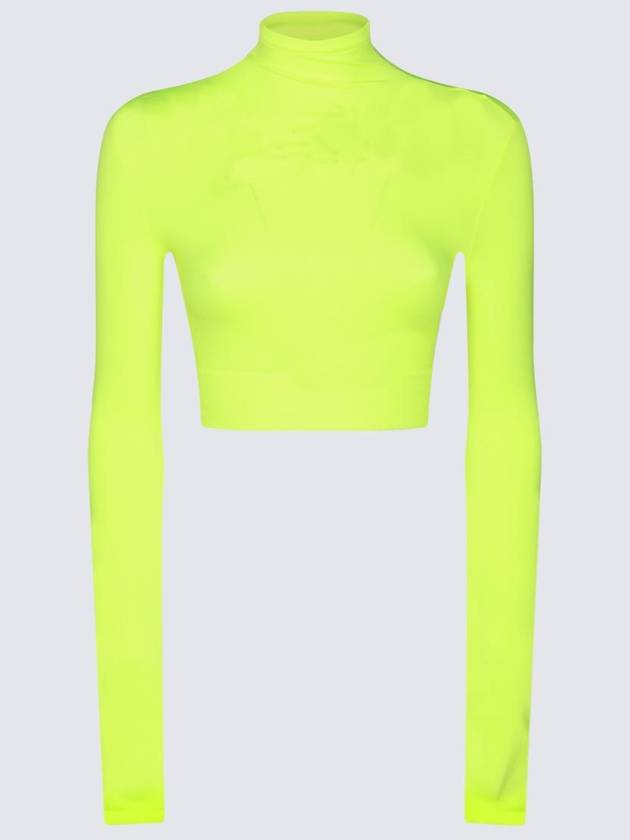 Balenciaga Crop Long Sleeve Neck Polar Fluo Yellow