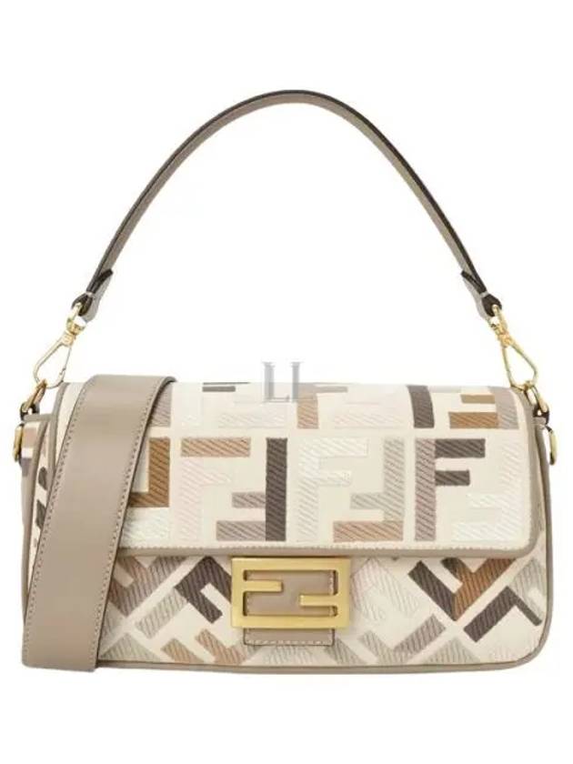 Fendi Baguette Canvas Shoulder Bag