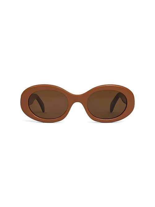 CELINE Eyewear Triomphe Logo Temple Sunglasses Brown