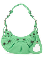 Balenciaga Le Cagole XS Lambskin Shoulder Bag Light Green