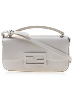 Fendi Baguette Phone Pouch Cross Bag White