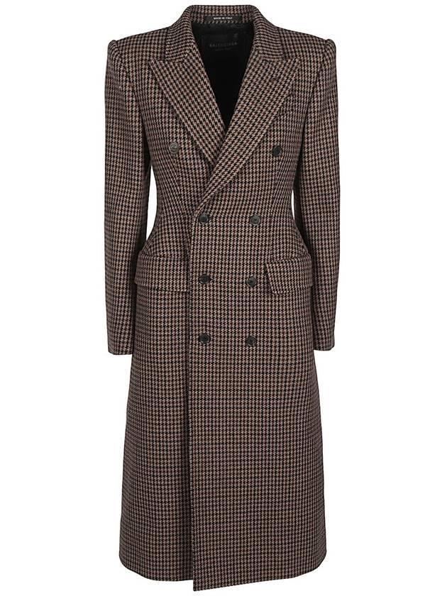 Balenciaga Wool Double Coat Brown