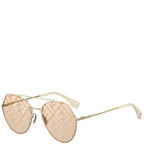 Fendi FFM0021S Eyeline, Gold/Light Brown