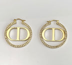 DIOR EARRINGS GOLD DIAMOND 33MM
