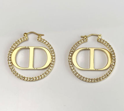 DIOR EARRINGS GOLD DIAMOND 33MM