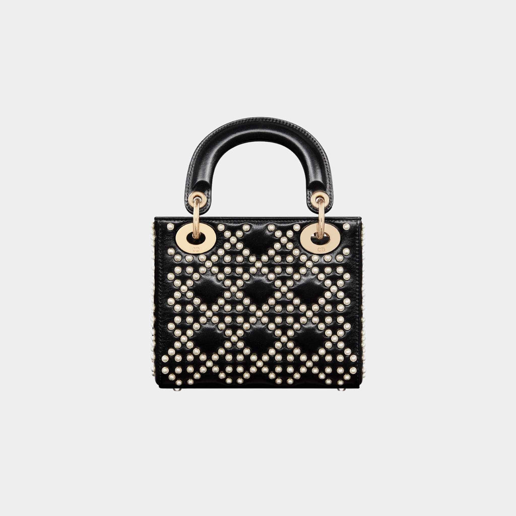 Mini Lady Dior Bag Black Crinkle Effect