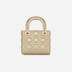 Mini Lady Dior Bag Metallic Gold-Tone