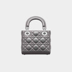 Mini Lady Dior Bag Metallic Silver Tone