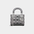 Mini Lady Dior Bag Metallic Silver Tone