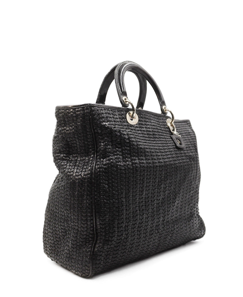 Soft Lady Dior Woven Tote Tresse Black