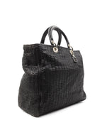 Soft Lady Dior Woven Tote Tresse Black