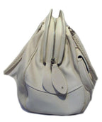 CHRISTIAN DIOR White Leather Shoulder Shopper Bag