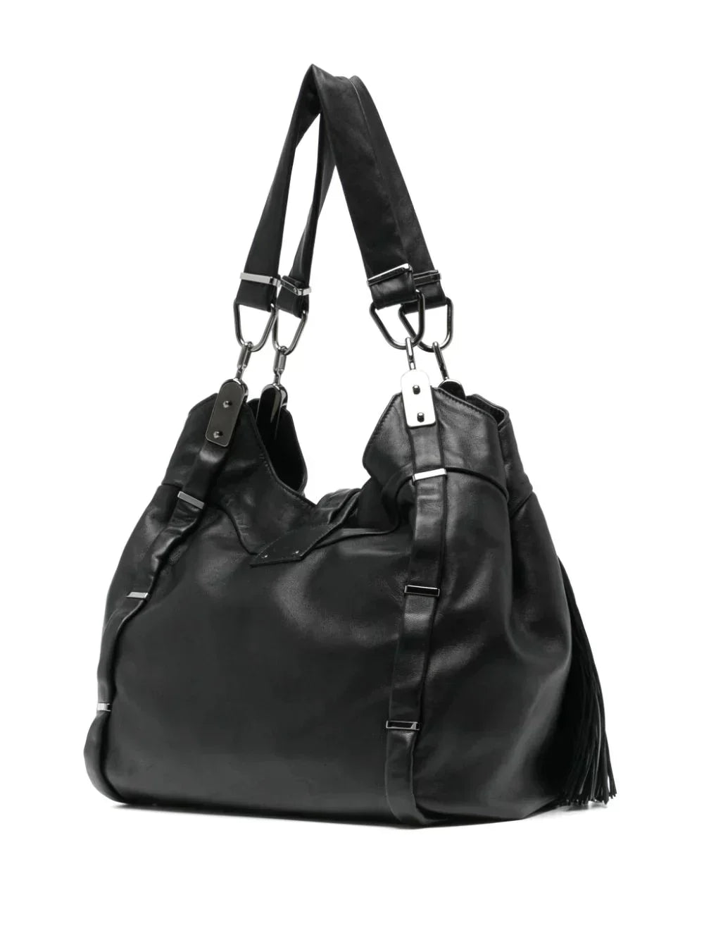 CELINE Dimitri Fringed Leather Shoulder bag