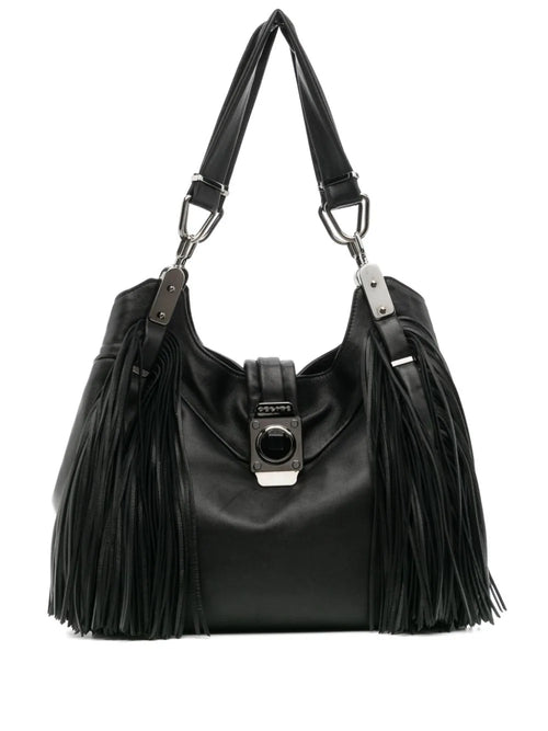 CELINE Dimitri Fringed Leather Shoulder bag