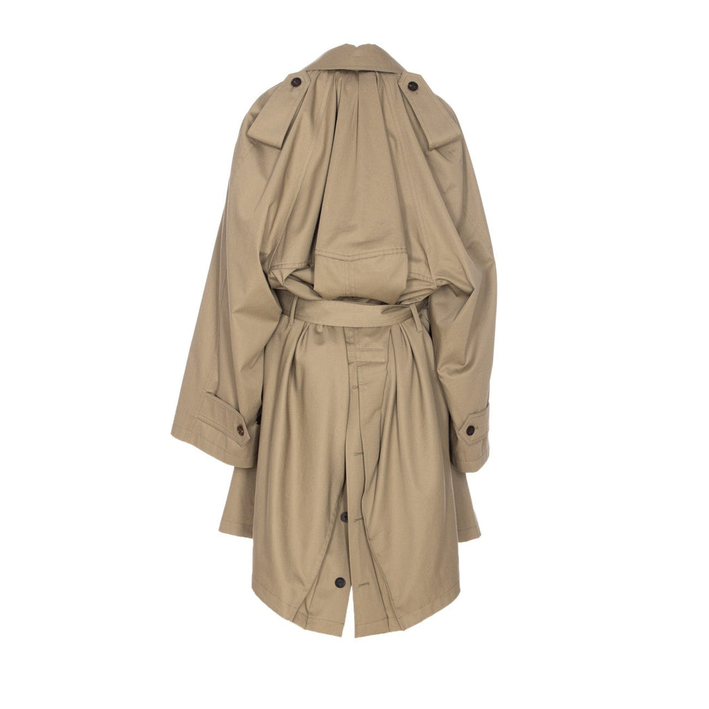 Balenciaga Women Draped Neck Midi Trench