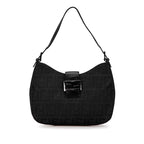 Fendi Nylon Leather Mamma Bucket Handbag 8BR036