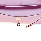 Hermes Kelly Pochette Mauve Sylvestre Swift Rose Gold Hardware