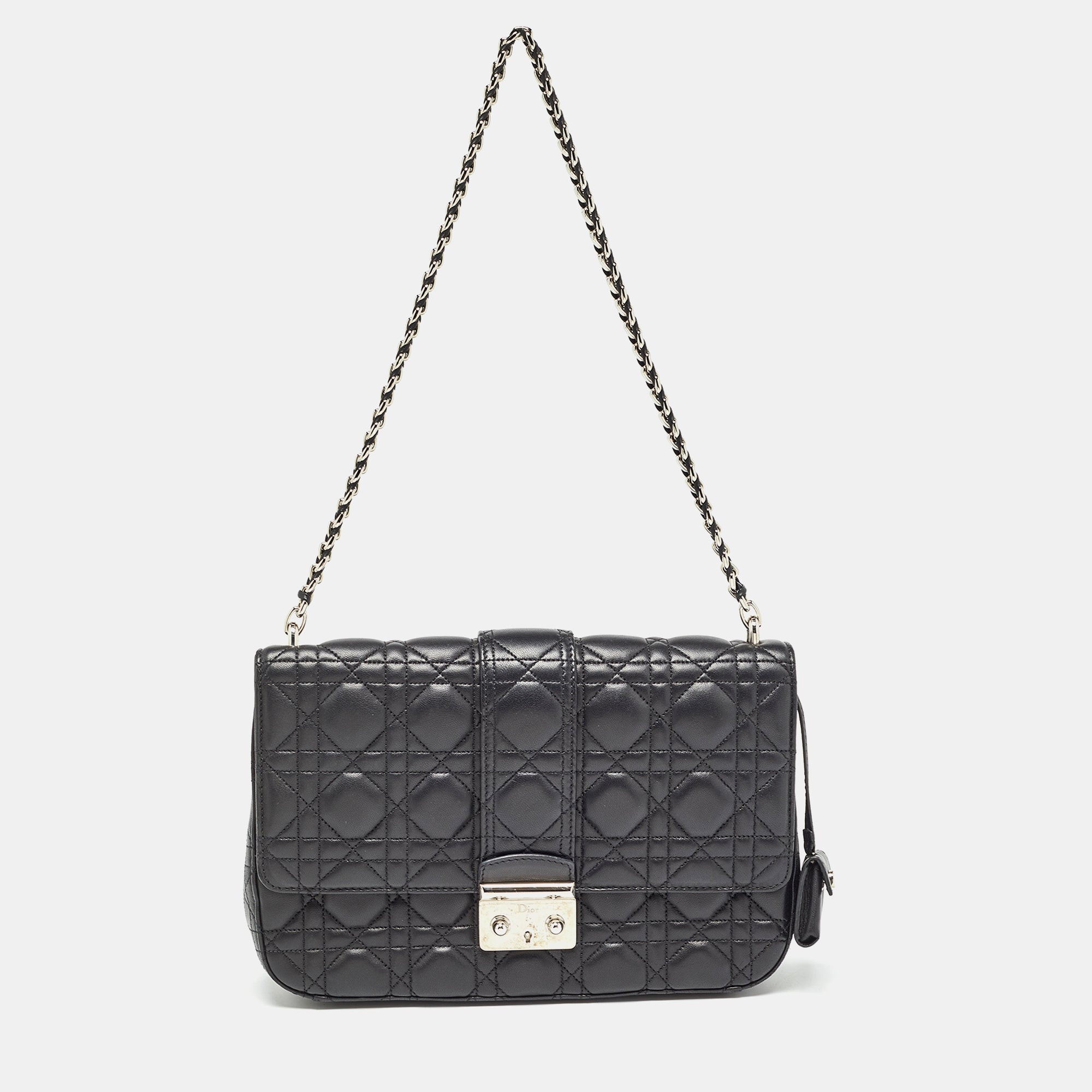 Dior Black Cannage Leather Miss Promenade Shoulder Bag