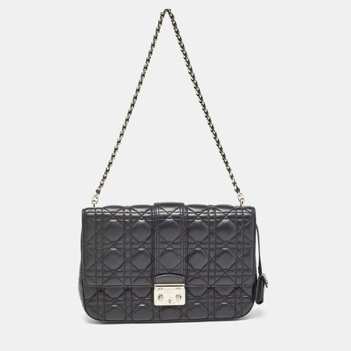 Dior Black Cannage Leather Miss Promenade Shoulder Bag