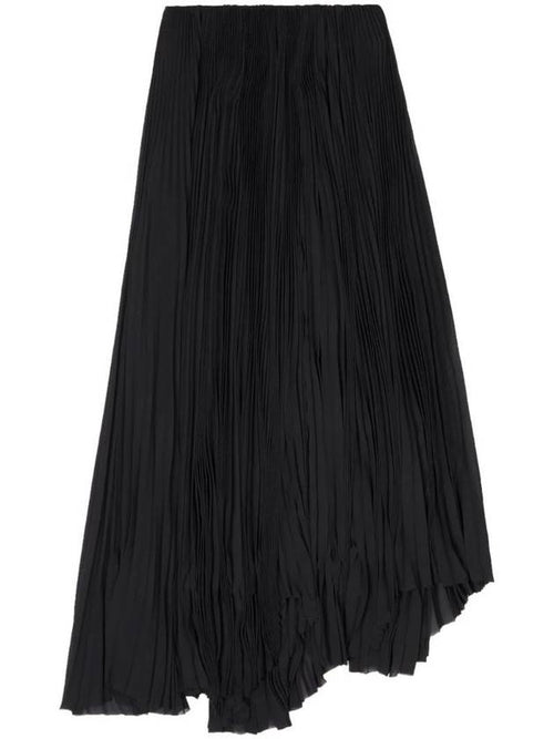 Balenciaga Pleated Skirt Women's Black