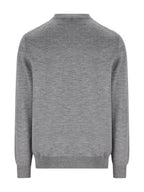Fendi Crew Neck Wool Sweatshirt Grey