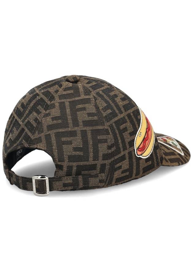 Fendi Men's FF Jacquard Ball Cap Brown