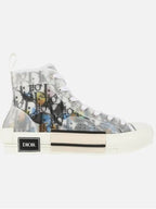 Oblique Canvas High Top Sneakers Dior