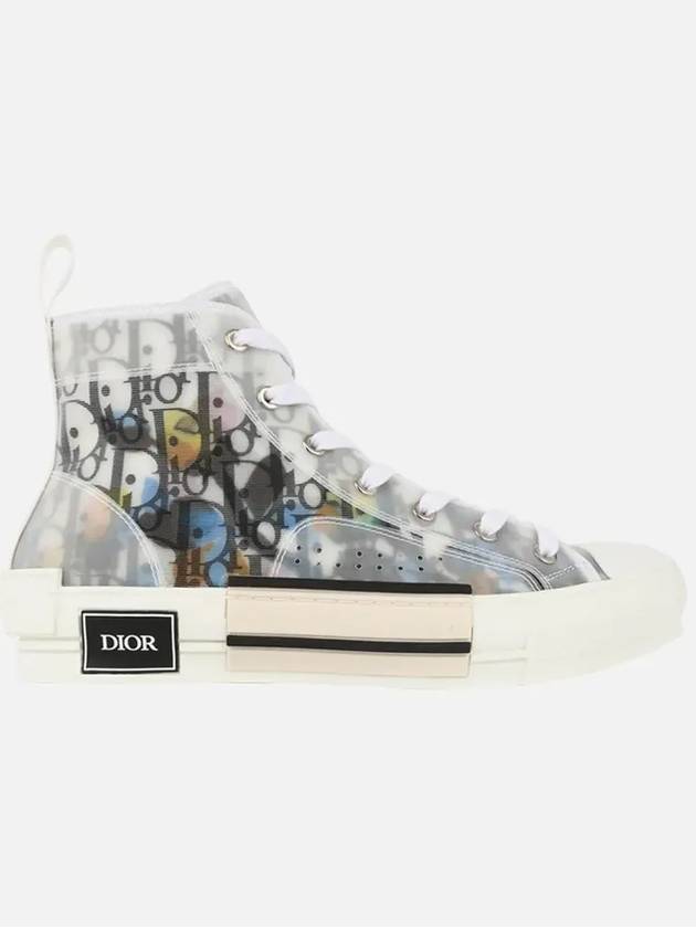 Oblique Canvas High Top Sneakers Dior