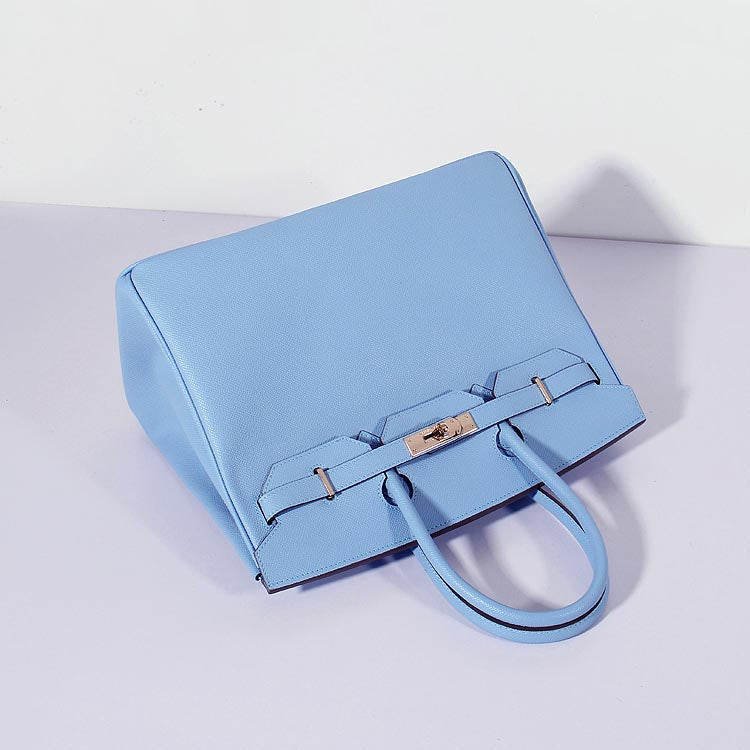 Hermes 35cm Birkin Bag Epsom Leather Light Blue Gold