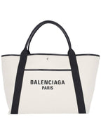 Balenciaga Biarritz Shopper Large Tote Bag Cream
